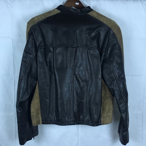 Zara Jeans, Size Small, Chocolate Brown and Tan, Leather Jacket. - Picture 3 of 3